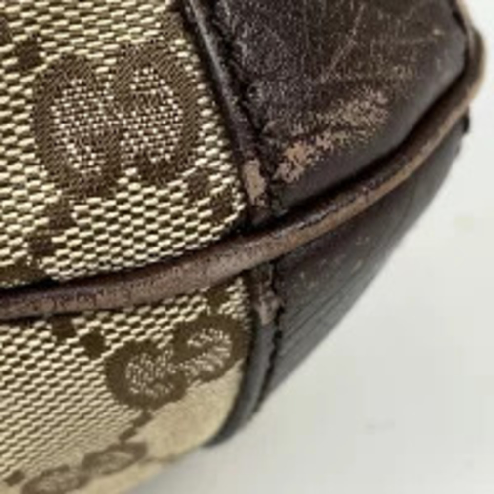 Gucci canvas brown GG Hobo shoulder bag Horsebit Brown